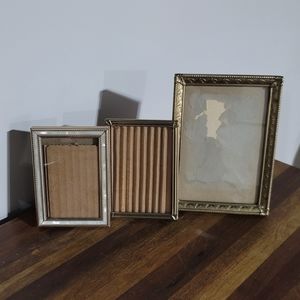 Vintage brass picture frames